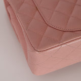 Ultra-Rare Chanel 2003 Caviar Rose Sakura Small Double Flap 24K GP