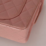 Ultra-Rare Chanel 2003 Caviar Rose Sakura Small Double Flap 24K GP