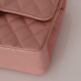 Ultra-Rare Chanel 2003 Caviar Rose Sakura Small Double Flap 24K GP