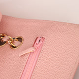 Ultra-Rare Chanel 2003 Caviar Rose Sakura Small Double Flap 24K GP