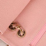 Ultra-Rare Chanel 2003 Caviar Rose Sakura Small Double Flap 24K GP
