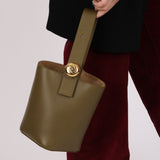 Loewe Olive Pebble Mini Bucket Bag