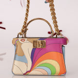 Fendi Nappa Rainbow Inlay Nano Peekaboo