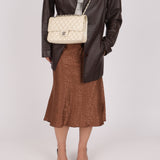 Chanel 2014 Iridescent Ivory Caviar Small Classic Double Flap