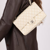 Chanel 2014 Iridescent Ivory Caviar Small Classic Double Flap