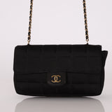 Chanel 2008 Satin Mini Chocolate Bar Flap Bag