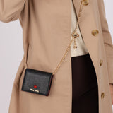 Miu Miu Heart Bifold Wallet with Chain