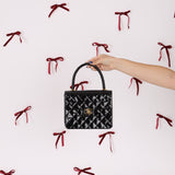 Vintage Chanel 24K GP Patent Kelly Top Handle