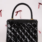 Vintage Chanel 24K GP Patent Kelly Top Handle