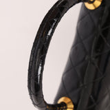 Vintage Chanel 24K GP Patent Kelly Top Handle