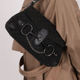 Gucci GG Canvas Horsebit Shoulder Bag