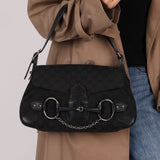 Gucci GG Canvas Horsebit Shoulder Bag