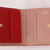 Miu Miu Pink Heart Bifold Wallet