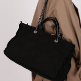 Chanel 2021 Black Double Face Medium Deauville Tote