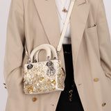 Limited Edition Dior Satin Beaded Pearl Mini Lady