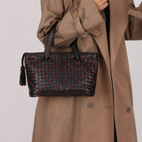 Bottega Veneta Tri-Color Intrecciato Top Handle Tote