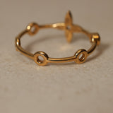 Louis Vuitton 18K Yellow Gold and Diamond Bergkin Ring Set with Monogram Travel Case, Size US 6.5