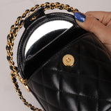Rare Chanel Lambskin Double-Sided Top Handle Basket Vanity Crossbody