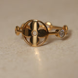 Louis Vuitton 18K Yellow Gold and Diamond Bergkin Ring Set with Monogram Travel Case, Size US 6.5