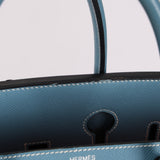 Hermès 2007 Bleu Jean Epsom Birkin 35 PHW