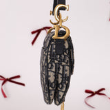 Dior Oblique Mini Saddle w/ Embellished Strap