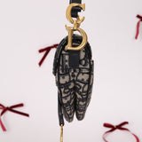 Dior Oblique Mini Saddle w/ Embellished Strap