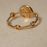 Louis Vuitton 18K Yellow Gold and Diamond Bergkin Ring Set with Monogram Travel Case, Size US 6.5