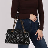 Chanel 2015 Patent CC Eyelet Tote