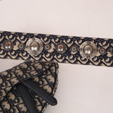Dior Oblique Mini Saddle w/ Embellished Strap