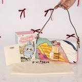 Limited Edition Fendi 1997 Pop-Art Beaded Sequin Snakeskin Baguette