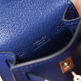 Hermès 2020 Bleu Electrique Tadelakt Micro Kelly Twilly