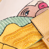 Limited Edition Fendi 1997 Pop-Art Beaded Sequin Snakeskin Baguette