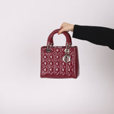 Dior 2012 Berry Mauve Patent Cannage Medium Lady Dior
