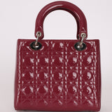 Dior 2012 Berry Mauve Patent Cannage Medium Lady Dior