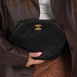 Chanel 2021 Lambskin Pearl Crown Clutch