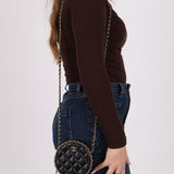 Chanel 2020 Lambskin Chain Around Round Crossbody