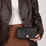 Chanel 1989 Lambskin Turnlock Full Flap 24k GP
