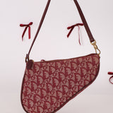Dior 2002 Red Trotter Saddle Pochette