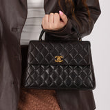 Chanel 1996 Lambskin Mini Kelly Top Handle 24k GP