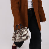 Prada Ponyhair Zebra Print Cavallino Top Handle