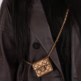 Chanel 1989 Lambskin Metallic Micro Crossbody Bag