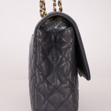 Rare Chanel 2015 Caviar Medium Navy Paris Flap Bag