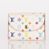 Limited Edition Louis Vuitton x Takashi Murakami Monogram Multicolor Blanc Cardholder