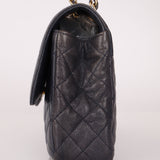 Rare Chanel 2015 Caviar Medium Navy Paris Flap Bag