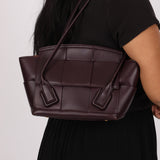 Bottega Veneta Prune Maxi Intrecciato Arco Flap