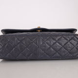 Rare Chanel 2015 Caviar Medium Navy Paris Flap Bag