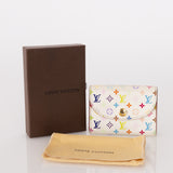 Limited Edition Louis Vuitton x Takashi Murakami Monogram Multicolor Blanc Cardholder
