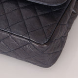 Rare Chanel 2015 Caviar Medium Navy Paris Flap Bag