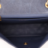 Rare Chanel 2015 Caviar Medium Navy Paris Flap Bag