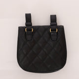 Chanel 1989 24K GP Caviar Turnlock Flap Waist Bag